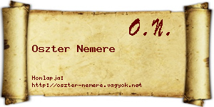 Oszter Nemere névjegykártya